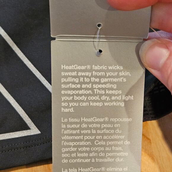 Under Armour Tank Top Womens Size XL Heatgear Printed Cropped Mesh Green Loose - Picture 9 of 12